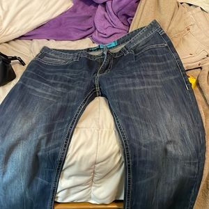 Rock and Roll denim slim straight jeans